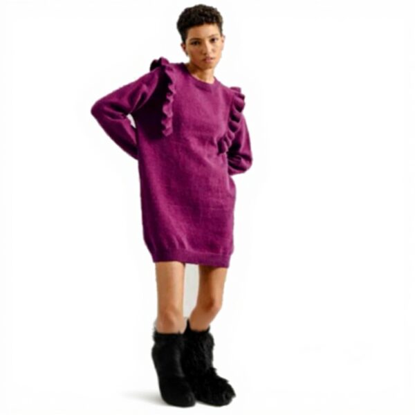 Abitino Donna Molly Bracken Maglia Lunga Calda Viola