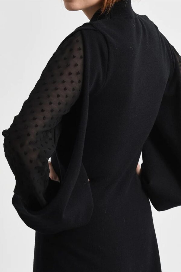 Abitino Nero Lana Molly Bracken Donna Casual Manica Lunga-4