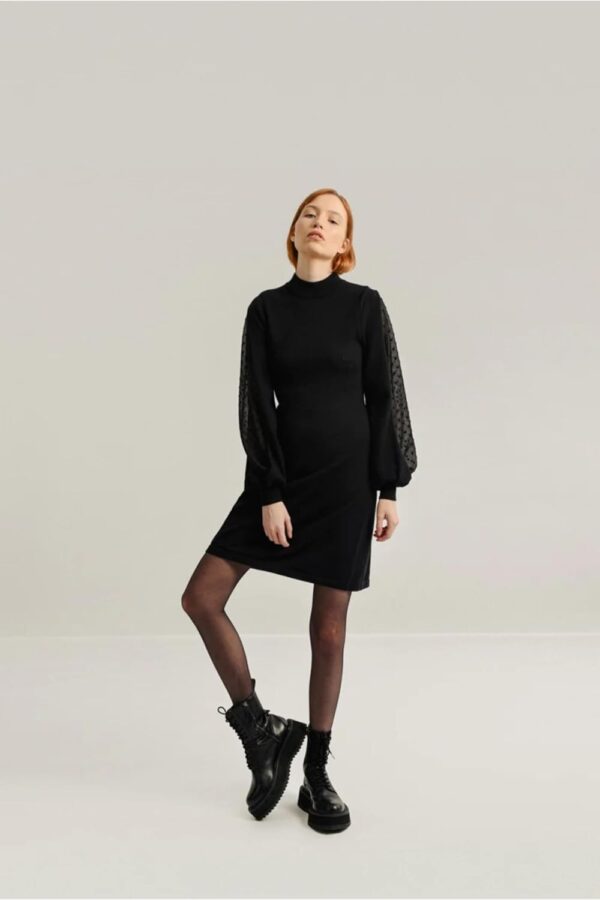 Abitino Nero Lana Molly Bracken Donna Casual Manica Lunga-5