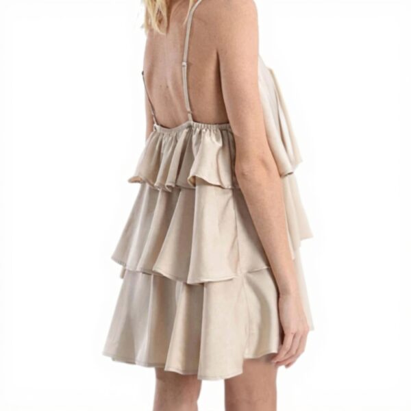 Abito corto con volant Molly Bracken rosa donna casual