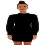 Abito donna nero Molly Bracken LA1360BN casual taglia L