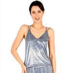 Canotta donna Molly Bracken blu P1275DE intimo moda