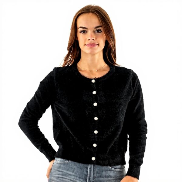 Cardigan donna Molly Bracken nero LA1825DN comodo elegante