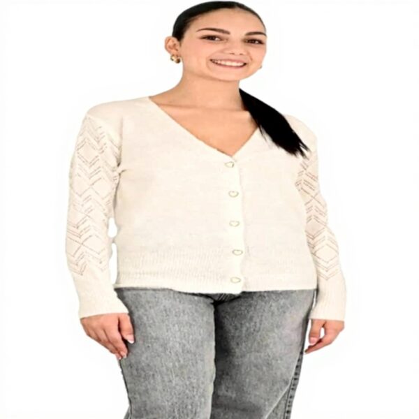 Cardigan donna Molly Bracken off white LA1423DN