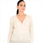 Cardigan donna Molly Bracken off white LA1423DN