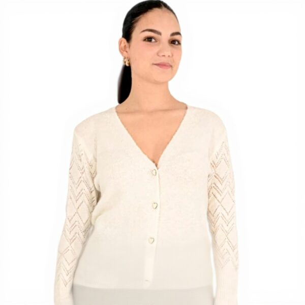 Cardigan donna Molly Bracken off white LA1423DN