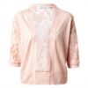 Cardigan MOLLY BRACKEN Rosa Cipria senza chiusura polsini