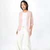 Cardigan MOLLY BRACKEN Rosa Cipria senza chiusura polsini