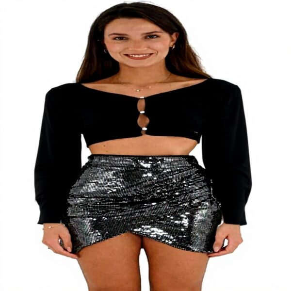 Gonna donna Molly Bracken grigio EW103BN moda elegante