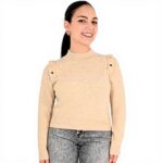 Maglia donna Molly Bracken beige T2113DN comoda elegante