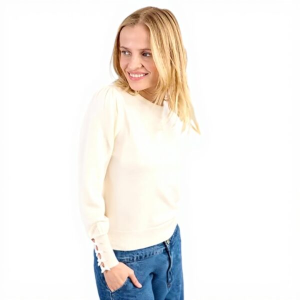 Maglione Donna Molly Bracken Nero Panna Lana Comfort