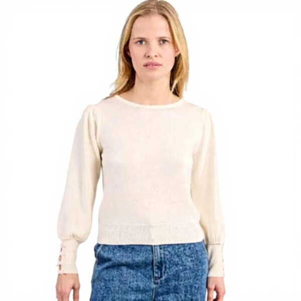 Maglione Donna Molly Bracken Nero Panna Lana Comfort