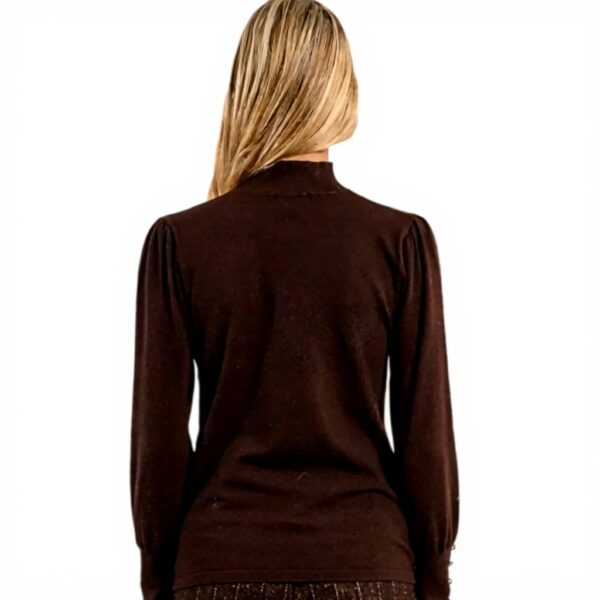 Maglione donna Molly Bracken marrone lana confortevole