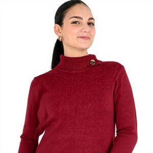 Maglia donna Molly Bracken rosso scuro E1125DN comoda