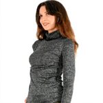 Maglia donna Molly Bracken nero T1939CH lana cotone