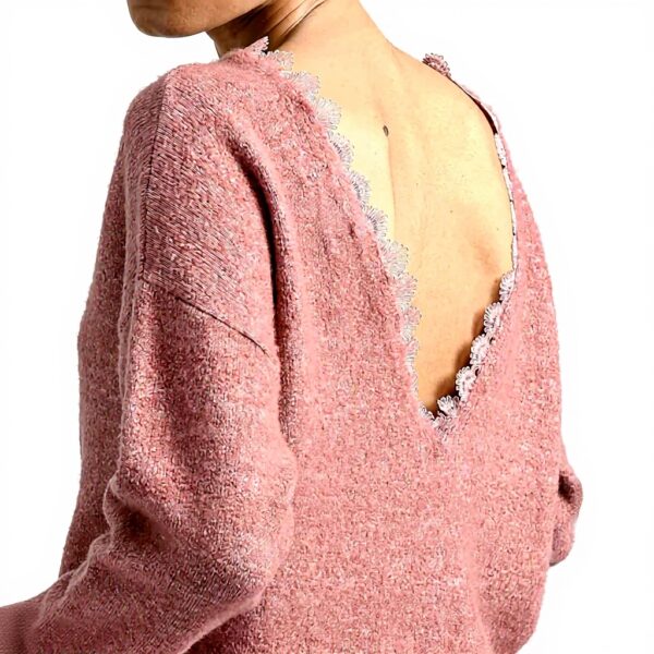 Maglione Donna Molly Bracken Scollo Ampio Rosa Antico