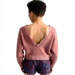 Maglione Donna Molly Bracken Scollo Ampio Rosa Antico