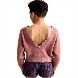 Maglione Donna Molly Bracken Scollo Ampio Rosa Antico