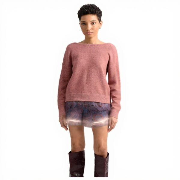 Maglione Donna Molly Bracken Scollo Ampio Rosa Antico