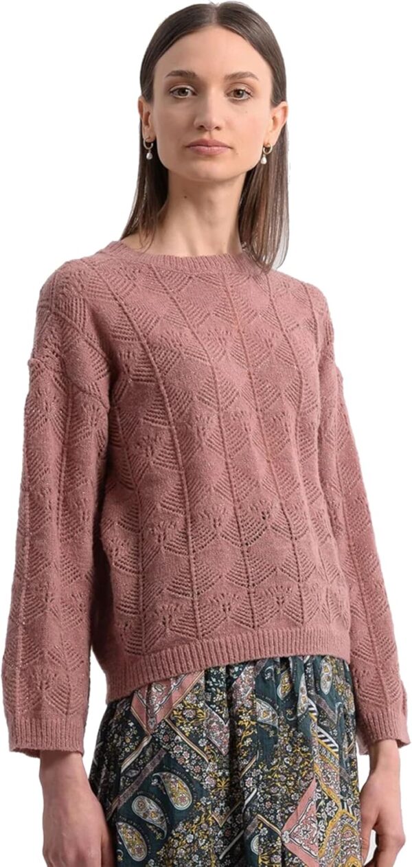 Maglioncino Donna Molly Bracken Rosa Antico Ricamato Inverno-0