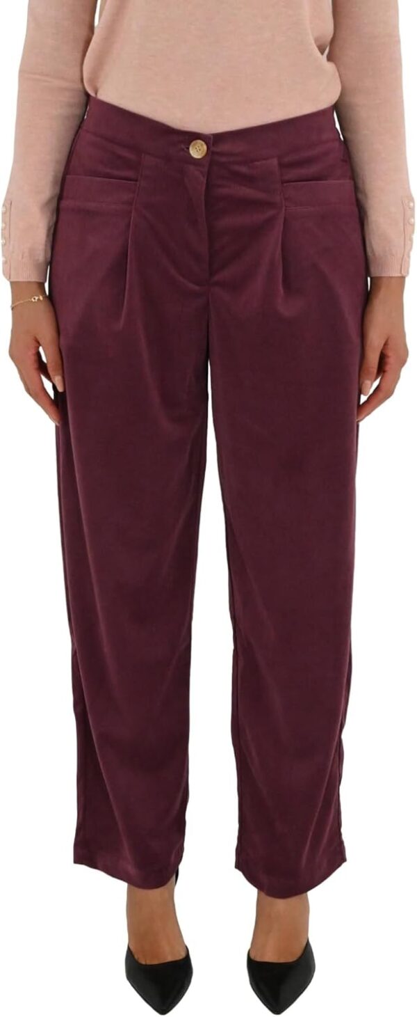 Pantalone donna Molly Bracken viola T1692BN comodo elegante-0