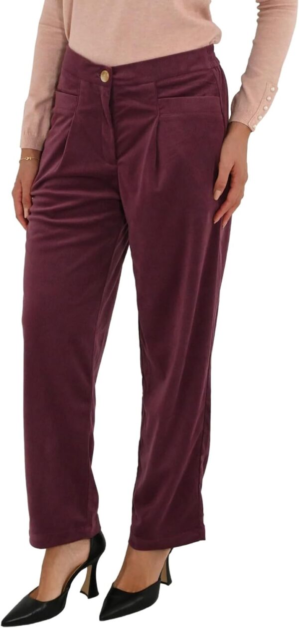 Pantalone donna Molly Bracken viola T1692BN comodo elegante-1