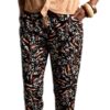 Pantaloni Donna MOLLY BRACKEN Dritti Stampati Nero Fantasy