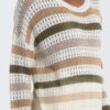 Maglione a righe traforato MOLLY BRACKEN donna moda-5
