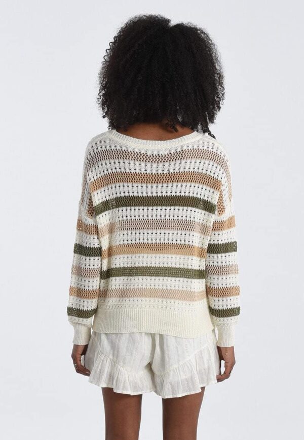 Maglione a righe traforato MOLLY BRACKEN donna moda-3