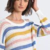 Maglione a righe traforato MOLLY BRACKEN donna moda-4