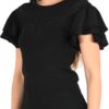 T-shirt Donna Molly Bracken Nero LA1731DP Collo Comodo-1