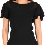 T-shirt Donna Molly Bracken Nero LA1731DP Collo Comodo-0