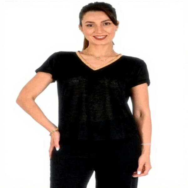 T-shirt donna Molly Bracken nera mod T427DP cotone