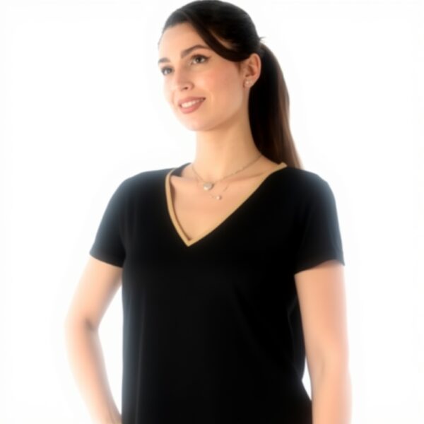 T-shirt donna Molly Bracken nera mod T427DP cotone