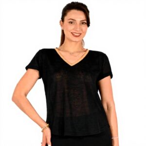 T-shirt donna Molly Bracken nera mod T427DP cotone