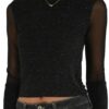 T-shirt donna Molly Bracken nero TWR107BN comoda casual-1