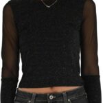 T-shirt donna Molly Bracken nero TWR107BN comoda casual-0