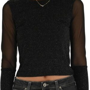 T-shirt donna Molly Bracken nero TWR107BN comoda casual-0