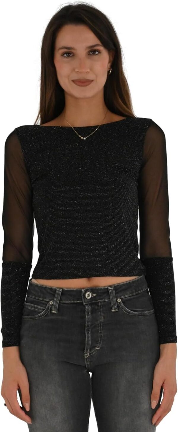 T-shirt donna Molly Bracken nero TWR107BN comoda casual-0