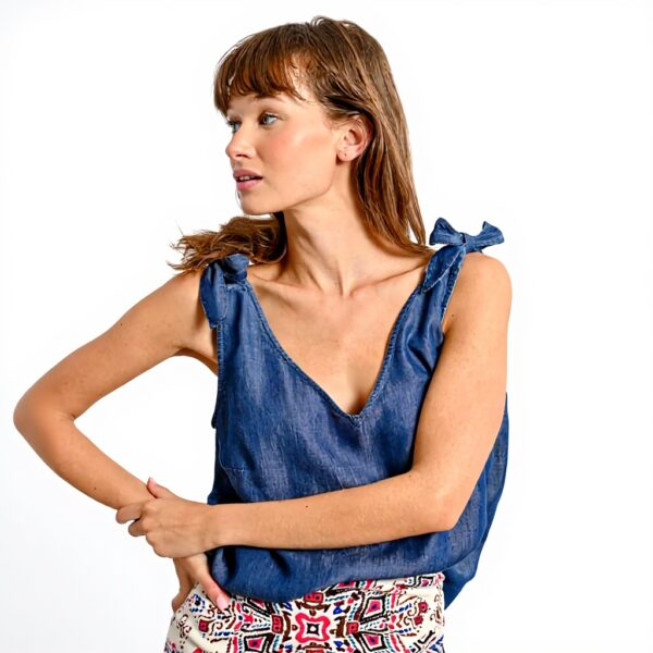 Top Donna Molly Bracken Blu Z623DEDENIM Canotte Moda