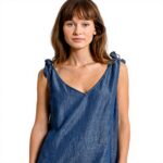 Top Donna Molly Bracken Blu Z623DEDENIM Canotte Moda
