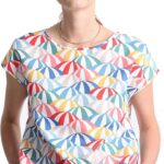 Top donna manica corta Molly Bracken stampa ombrelli-0