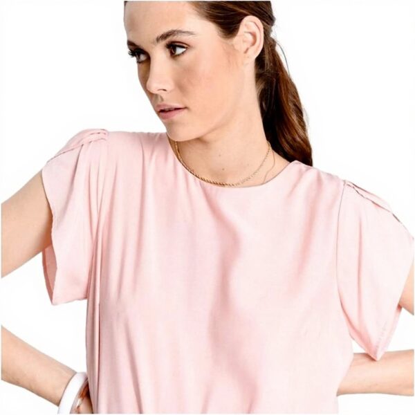 Top donna maniche sbuffo Molly Bracken viscosa poliestere