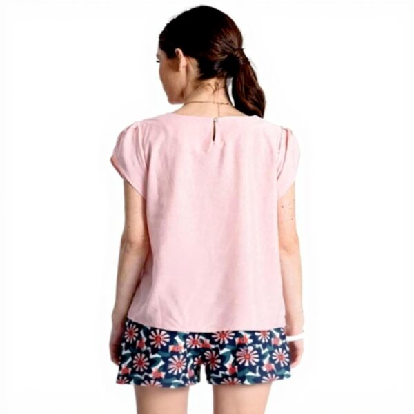 Top donna maniche sbuffo Molly Bracken viscosa poliestere