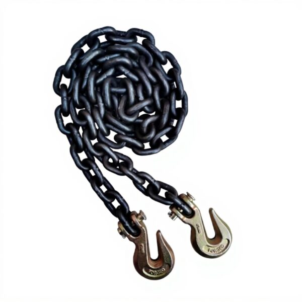GUODDM Ostacolo Auto Catena di Traino per Trasporto da 5T, Catena di Traino con Ganci A J(3T2m Chain+Double Hook)
