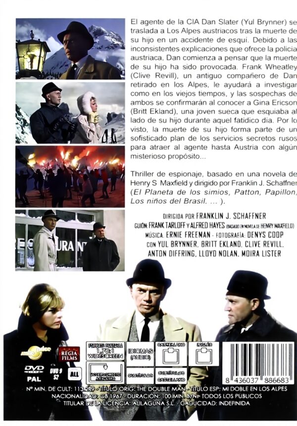 Mi Doble en los Alpes DVD Film Franklin J Schaffner